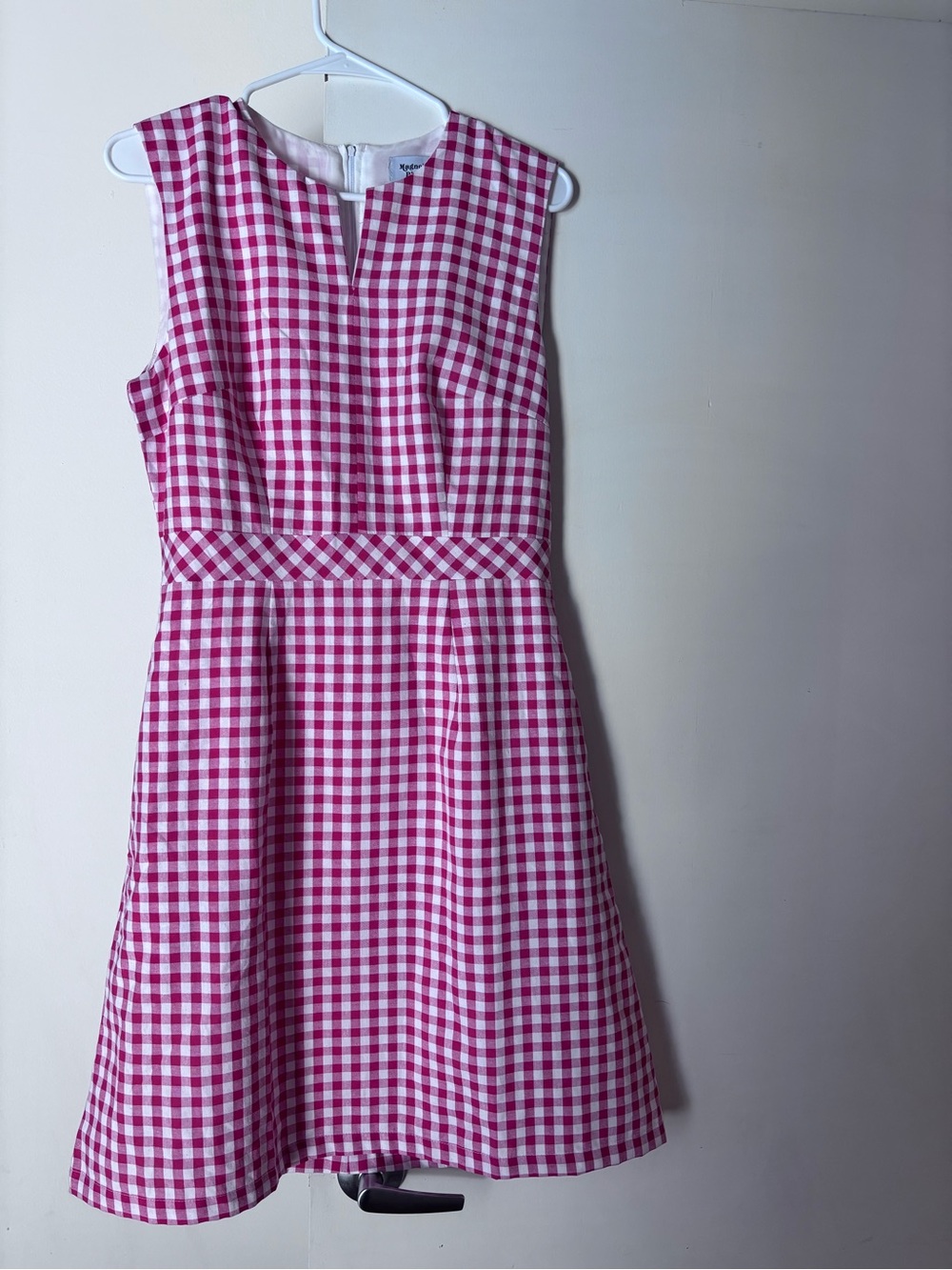 NWT Magnolia Place Sleeveless Red Gingham Fit-and-Flare Mini Dress size L